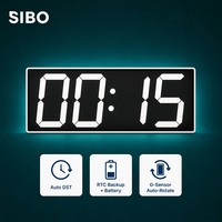 Reloj de Pared Digital LED de 6 Pulgadas, Sincronización de Hora por Red WiFi NTP, Pantalla de 4 Dígitos, Atenuación Automática, Relé de Alarma para Oficina, Fábrica, Escuela