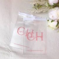 Bolsa con cremallera esmerilada biodegradable con logotipo de impresión personalizado, bolsa con cremallera pequeña de plástico transparente con cierre de cremallera de PVC para embalaje de joyería