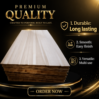Planche en bois de peuplier renforcée, collée sur le bords, résistante à l'humidité, taille personnalisée, bois massif pour travaux de menuiserie professionnelle