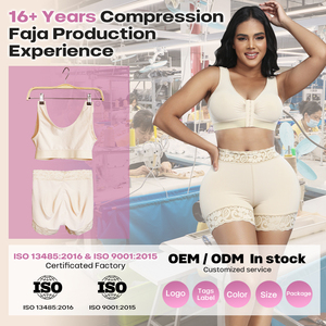 Ensemble deux pièces gainant : <span class=keywords><strong>short</strong></span> et soutien-gorge invisibles, Fajas Colombianas Moldeadora, <span class=keywords><strong>gaine</strong></span> amincissante, post-opératoire, vêtement de compression - Product Image 5