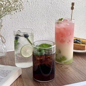 Gobelet à thé aux fruits de style moderne, verre à jus transparent pour la maison, pour les boissons d'été, café et lait pour les fêtes - Product Image 2