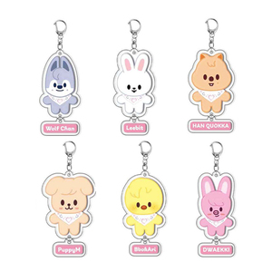Wholesale Custom KPOP Cartoon StrayKids Acrylic <b>Keychain</b> Bag Pendant Accessories Star Peripheral UV Printing Fashionable - Product Image 1