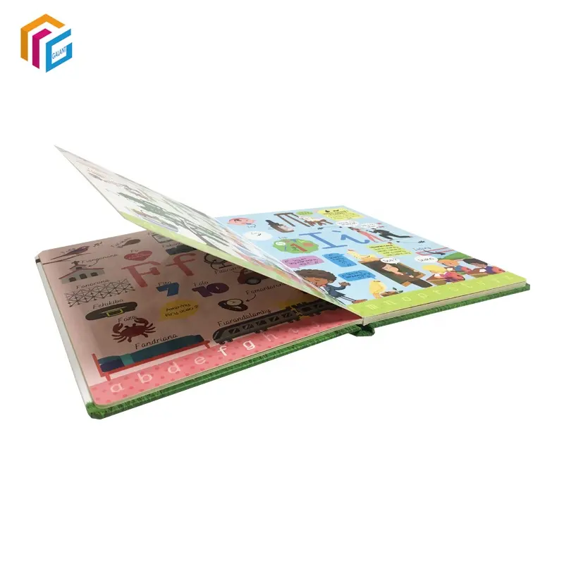 OEM Environmental Colorful Cardboard Inner Pages Custom Printing Children Reading Hardcover Book Kids