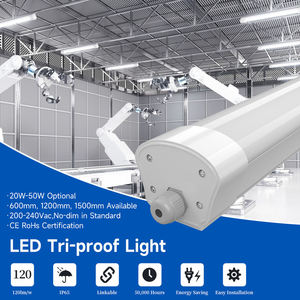 ไฟ LED แบบกันน้ำ IP65 ขนาด 4 ฟุต 5 ฟุต เชื่อมต่อกันได้ กำลังไฟ 20W 60W สำหรับโรงงาน โกดัง โรงรถ รับประกัน 5 ปี - Product Image 6