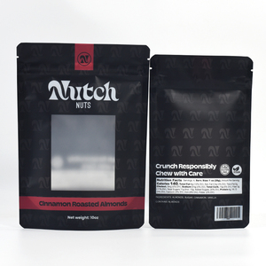 Imprimé personnalisé recyclable 1g 3.5g 7g Sachet exotique en mylar noir mat anti-odeur avec fenêtre Sachet Cookie - Product Image 4