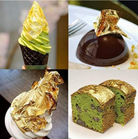 Feuille d'or comestible, paillettes de feuille d'or, feuille d'or