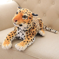 OEM personnalisé 45cm doux enfants tigre léopard jouets en peluche et bouledogue Rottweiler oreiller en peluche PP coton rempli dans un emballage de sac OPP