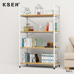 Estantería Moderna de Metal Blanco de 4 Niveles para Exhibición de Libros, <span class=keywords><strong>Diseño</strong></span> KC-R0612 - Product Image 2