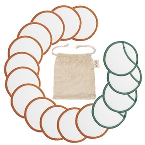 Tampons démaquillants réutilisables pour le visage, tampons démaquillants lavables, tampon nettoyant pour le visage, coton, lin, éponge konjac - Product Image 1