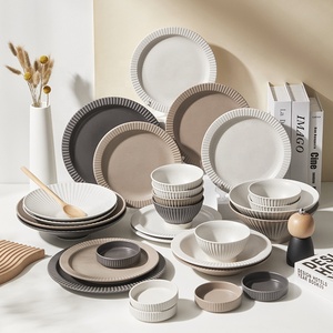 Platos de Servicio de Alta Calidad para Restaurantes, Juego de Platos y Tazones Modernos y Elegantes de Estilo Nórdico, Venta al por Mayor Transfronteriza - Product Image 1