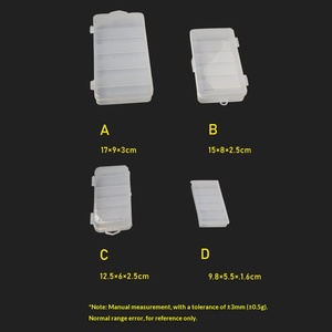 Juego <span class=keywords><strong>de</strong></span> Cajas <span class=keywords><strong>de</strong></span> Plástico Transparente para Cebos <span class=keywords><strong>de</strong></span> <span class=keywords><strong>Pesca</strong></span> Luya, 5 Compartimentos, Tamaños <span class=keywords><strong>Grande</strong></span>/Mediano/Pequeño, para Almacenamiento <span class=keywords><strong>de</strong></span> Equipo <span class=keywords><strong>de</strong></span> <span class=keywords><strong>Pesca</strong></span> - Product Image 2