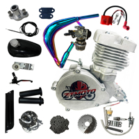 Motore a benzina Ztmoto con cilindro rivestito in Nikasil per biciclette a 2 tempi, set motore MZ65 con scarico silenzioso, carburatore PHBG21mm, 85cc di potenza.