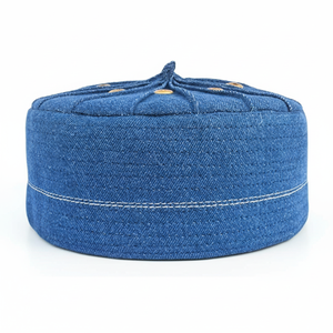 Bonnets de Kufi brodés à la main avec logo personnalisé Bonnet unisexe en paille pour hommes et femmes pour les fêtes, les activités de plein air comme la pêche - Product Image 1