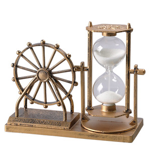 Modèle de minuteur créatif de style européen, peint à la main, en forme de grande roue et sablier, pour décoration intérieure et cadeau étudiant L-764 - Product Image 5