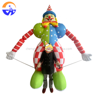 Modèle de clown gonflable personnalisé, thème de dessin animé, multicolore, pour carnaval, parc d'attractions, défilé, accessoires interactifs pour spectacle