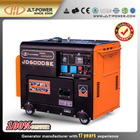 Générateur diesel domestique super silencieux JLT-POWER JD6500SE 5KW avec AVR 400V 50/60Hz 12V DC Démarrage électrique pour usage domestique et industriel