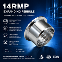 Férula ROLL-ON 14RMP para expansión de abrazaderas sanitarias de acero inoxidable 304 TriClamp E