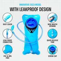 Sac à dos d'hydratation avec poche à eau de 2 L, léger et isolant, idéal pour les festivals, les raves, la randonnée et l'escalade