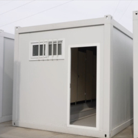Maison pliable mobile personnalisée de 20 pieds, unités de stockage portables préfabriquées, conteneur de stockage en acier plat