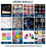 Fournisseur en gros de ballons Bobo transparents imprimés de Noël de 20 pouces, ballons ronds en PVC transparents, décoration de fête de Noël