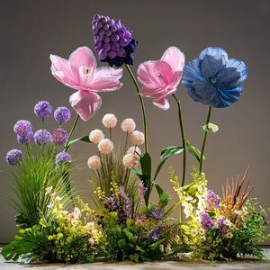 Simulation de célébrités sur Internet, Fleurs et arbres forgés, <span class=keywords><strong>Plantes</strong></span> <span class=keywords><strong>vertes</strong></span> biomimétiques, Balcons intérieurs, Cages d'escalier - Product Image 1