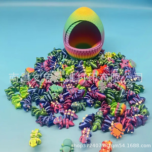Juego de Huevos de Dragón de Plástico Impresos en 3D, Mini Animales Congelados, Juguete Educativo Creativo y Colorido, Venta al Por Mayor Internacional - Product Image 2