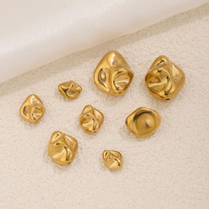 Irregular Stainless Steel <b>Spacer</b> Beads Gold Loose Beads for DIY Necklace Bracelet Earrings Jewelry Making Findings - Product Image 4