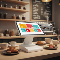 Support de tablette PC pour caisse enregistreuse de bureau et de restaurant 15,6 pouces, système d'exploitation Android/Windows, garantie 1 an, modèle S08