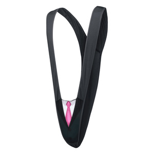 Sous-vêtements sexy pour hommes, style combinaison string avec lien, taille mi-haute, en polyester, pour costume de jeu de rôle - Product Image 3