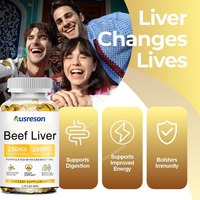 SPL OEM Halal Capsules de foie de bœuf nourri à l'herbe 180 Capsules de foie de bœuf lyophilisé pour le soutien immunitaire et l'énergie, suppléments vitaminiques