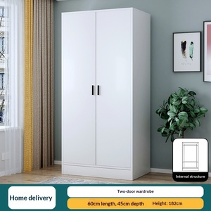 <span class=keywords><strong>Armario</strong></span> de Madera Blanco Cálido Fácil de Montar con Cajones para Dormitorio, Muebles para el Hogar o Apartamentos Pequeños - Product Image 1
