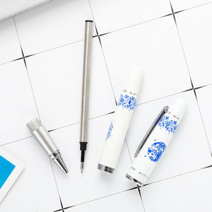 ปากกาลูกลื่นลายจีนสีน้ำเงินขาวคุณภาพดี สำหรับเป็นของขวัญทางธุรกิจ - Product Image 4