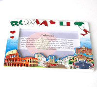 Vente en gros de cadre photo intelligent vintage de ville design personnalisé Rome Italie souvenir de luxe