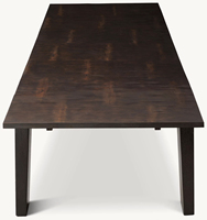 Table à manger moderne en bois de chêne massif avec pieds en acier, forme rectangulaire, design rustique et luxueux pour salle à manger, meubles de maison