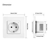 Prise intelligente Tuya Diglee pour la maison intelligente, application de commande à distance, minuterie, surveillance de la consommation d'énergie, prise murale standard européenne