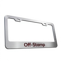 Support de plaque d'immatriculation publicitaire personnalisé en aluminium argenté gaufré, format US standard 31*16cm, vente en gros