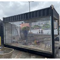 Panneaux de porte roulante en plastique transparents et visibles, portes automatiques à enroulement, adaptés aux devantures de magasins commerciaux.