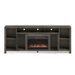 UV Black TV Cabinet With Big Storage For 60/65/70 Inch TV 16 Led Light Color Entertainment Center Tv Stand For Living Room