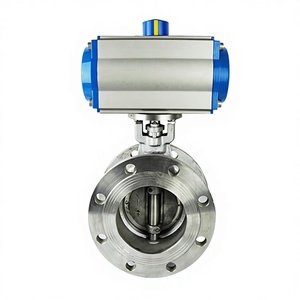 Válvula de Mariposa Neumática de Acero Inoxidable/Acero al Carbono con Sello Blando D641X-10/16Q/C/P de Corte Rápido DN50-DN450 para Agua - Product Image 1