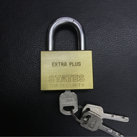 Cadenas carrées à faisceau court et long, en laiton massif, deux pièces, cadenas anti-vol, anti-rouille, anti-découpe, anti-marteau