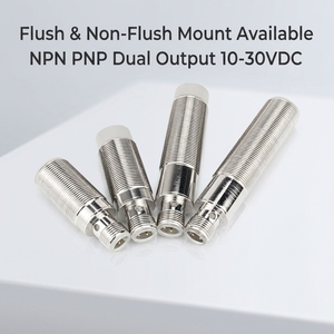 Sensor de Proximidad Inductivo M18, Tipo Empotrado y No Empotrado, Conector M12 de 4 Pines, 10-30VDC, NPN, PNP, IP67, para Automoción y Maquinaria CNC - Product Image 2