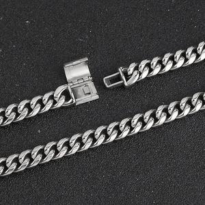 สร้อยคอคิวบา สแตนเลสสตีล สำหรับผู้หญิง แบบสายเคเบิล พร้อมตัวล็อคแบบปรับได้ เครื่องประดับฮิปฮอป สร้อยคอแบบ Cuban Link สำหรับฉัน - Product Image 5