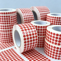 Rouleau d'autocollants points rouges, autocollants écologiques à forte adhérence, étiquettes de codage couleur, points circulaires, autocollants de marquage, artisanat de bougies