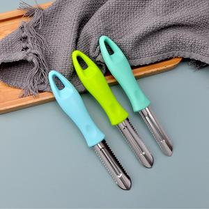 Cuchillo de Plástico y Acero Inoxidable, Raspador Manual de Escamas de Pescado, Utensilios de Cocina - Product Image 2