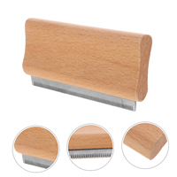 Brosse de toilettage pour chevaux en bois de 20 cm avec logo personnalisé, grattoir à sueur, peigne à curry et outil de démêlage