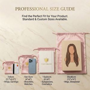 Sacs à cordon en satin de coton beige très demandés – Pochette de voyage portable, écologique et luxueuse pour petits bijoux et cadeaux - Product Image 5