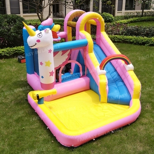 <strong>Funny</strong> Horse Oxford <strong>Inflatable</strong> Bouncy Castle Commercial Small Kids <strong>Inflatable</strong> Bounce House with <strong>Slide</strong> and <strong>Pool</strong> - Product Image 2