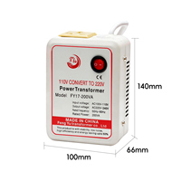 Transformateur convertisseur monophasé toroïdal en aluminium Hongxi FY17-200VA 200W 110V vers 220V, élévateur de tension 220V
