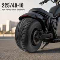 Pneu de scooter électrique 225 40 10 large, pneu arrière de remplacement en caoutchouc pour cyclomoteur de style Harley, roues pour trajets urbains