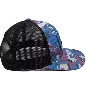 Custom Leather <b>Patch</b> Logo Adjustable Trucker Caps Polyester Cotton Camo Gorras Original Trucker Hat 112 Trucker Hats - Product Image 6